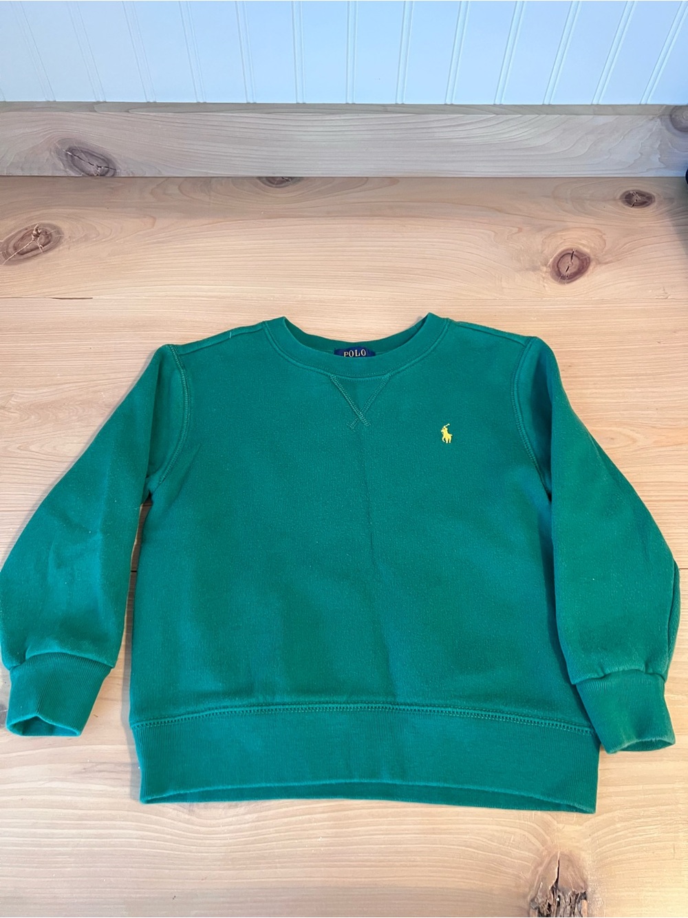 Polo Green Crewneck Sweater boys sz 4